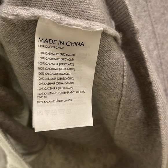 NEW Club Monaco Recycled Cashmere Dolman Sweater Gray $229 ~ Small - Picture 5 of 8